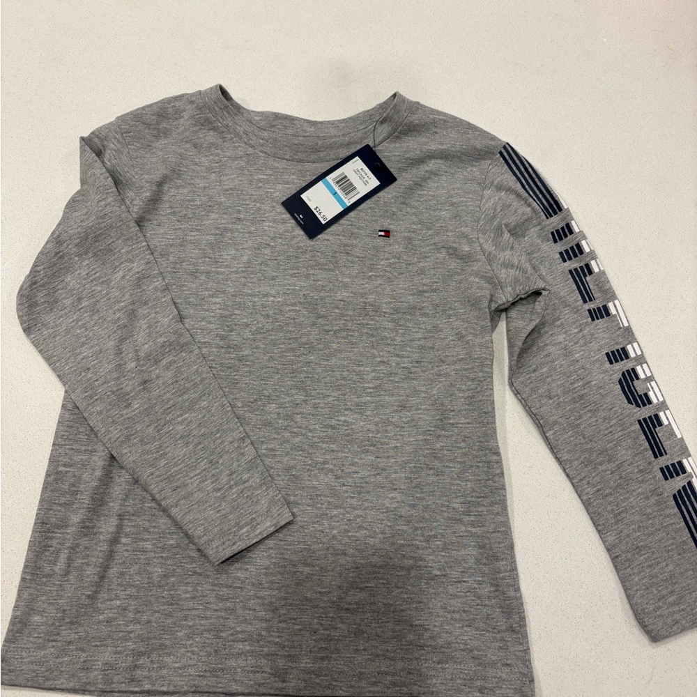 Tommy Hilfiger Kids Gray Long Sleeve Shirt Size 5